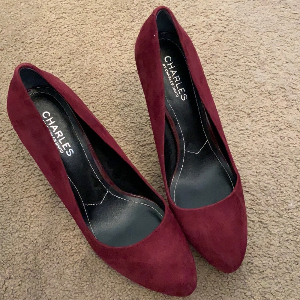 burgandy pumps